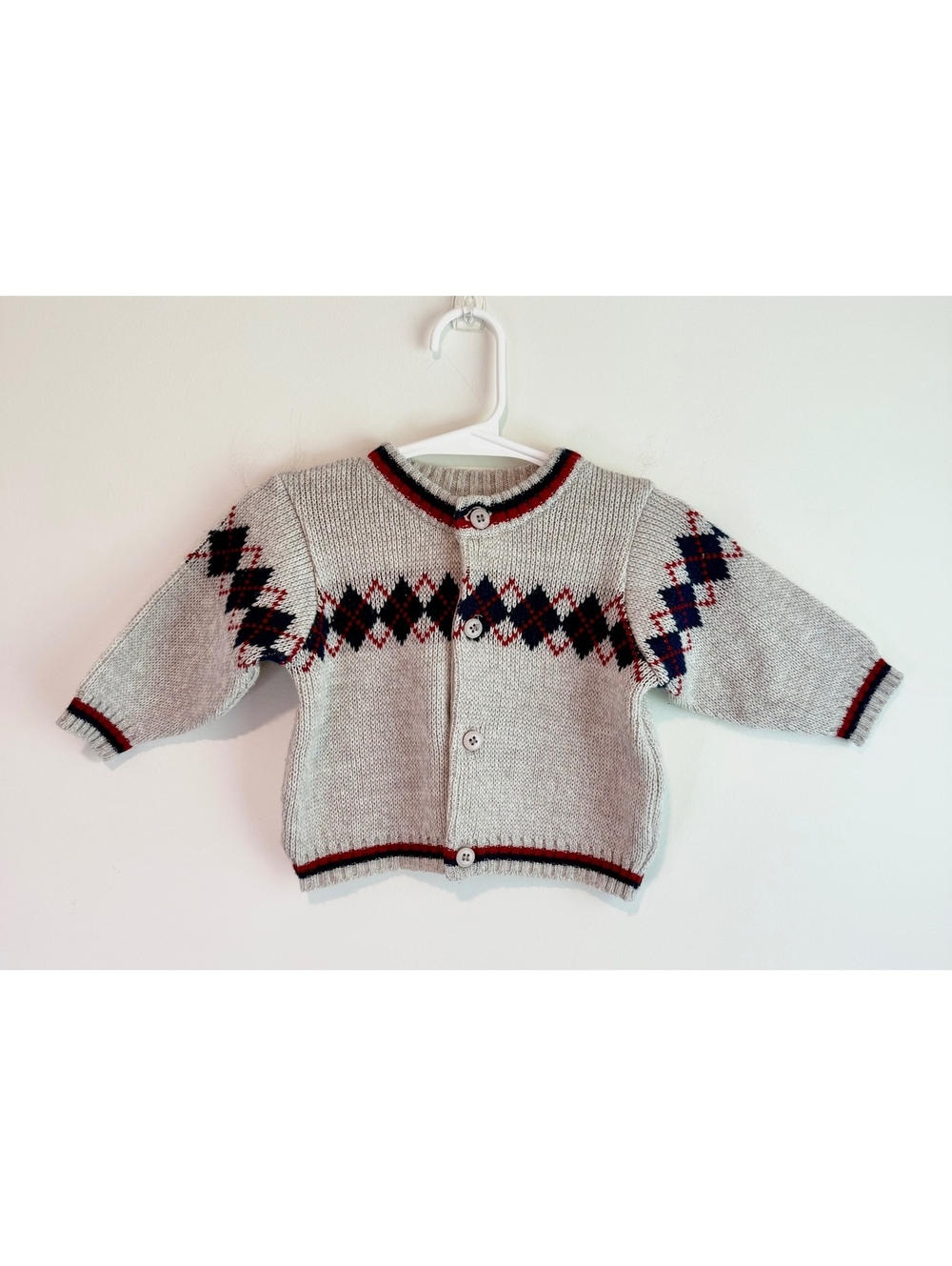 Nannette Baby Cardigan Sweater Size 6-9 Months Acrylic Knit